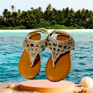 Wonder Nation Toddler Girls Rhinestone Sandal Size 10